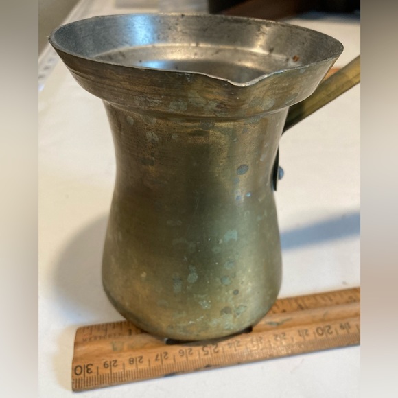 Copper Turkish Coffee Pot with Long Hanging Handle Melting/Pouring Vessel #6 - Picture 6 of 13